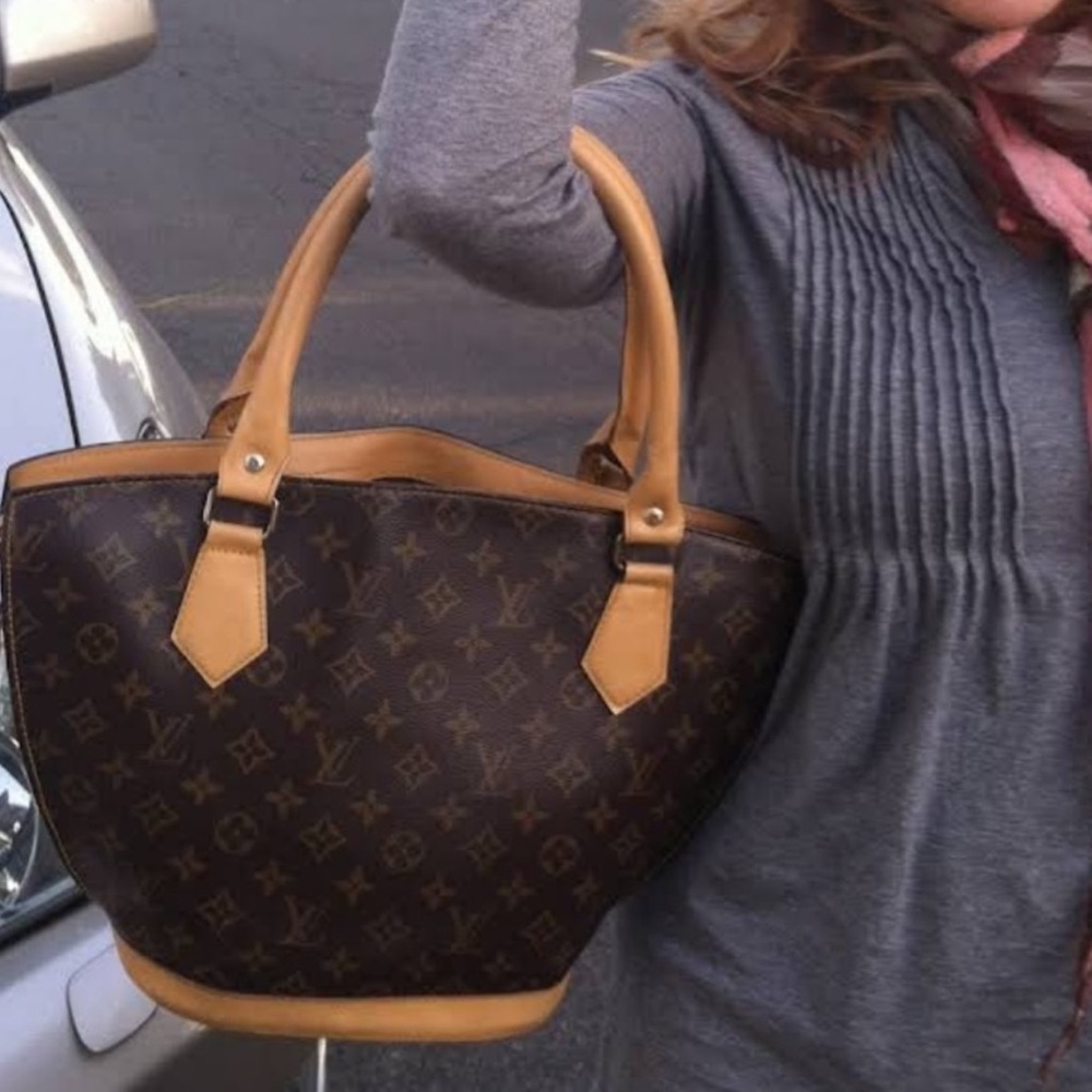 Louis Vuitton Brown Monogram Tote Bag - Picture 2 of 2